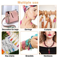 Kwastjes Voor Sieraden Maken Lederen 4Cm Kwast Sleutelhanger Bedels Voor Armbanden Acryl Sleutelhanger Blanks Ambachtelijke Diy Hanger Charme