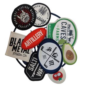 Wholesale Custom OEM Logo Designer for <b>Baseball</b> <b>Cap</b> Iron-On Woven Beaded Eco-Friendly Patches with Custom Logo Tags - Product Image 2