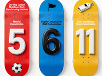 Personnalisez votre planche de skateboard en érable canadien 7 plis pour équipe de football, compatible OEM/ODM, pour la zone des fans de football