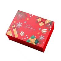 Boîte cadeau de Noël haut de gamme avec couvercle Ciel et Terre, design créatif pliable, personnalisable avec logo client