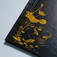 Livre de menus de luxe en cuir PU imperméable personnalisable impression UV de bourrage à chaud avec gaufrage de logo