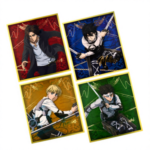 Mercancí<span class=keywords><strong>a</strong></span> Oficial de la Serie <span class=keywords><strong>Ataque</strong></span> <span class=keywords><strong>a</strong></span> <span class=keywords><strong>los</strong></span> <span class=keywords><strong>Titanes</strong></span>: La Temporada Final, Edición Eren en Lámina Metálica Dorada - Product Image 1