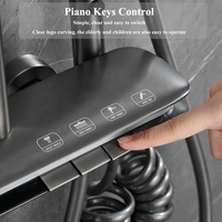 Robinet de Douche Thermostatique Intelligent en Laiton, Design Clavier Piano, Affichage Numérique, Mitigeur de Douche Intelligent pour Hôtels