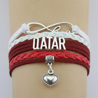 Bracelet en corde tissée gaufrée imperméable personnalisé en gros pour souvenirs de Bahreïn et du Qatar, pour cadeaux publicitaires promotionnels