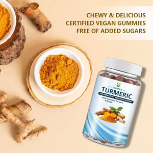 Complément alimentaire personnalisé sous forme de bonbons gélifiés au gingembre et au curcuma pour des bienfaits antioxydants, sans gluten, améliore l'éclat de la peau - Product Image 4