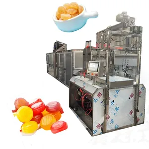 Pusat mesin pembuat permen jelly kecil kelinci putih diisi permen karet garis produksi