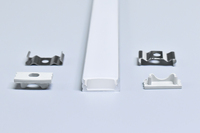 Profilé en aluminium LED de montage en surface de haute qualité, non étanche, 17*6 mm, 6063-T5, anodisé argent, pour décoration linéaire