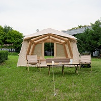 Grande tente de camping familiale gonflable 3,6x3,8x2,2m en Oxford, tente pneumatique portable pour le camping, le glamping et les équipements de camping