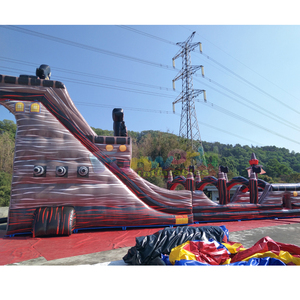 Structure gonflable pirate avec toboggan sec pour enfants, château gonflable commercial, équipement de terrain de jeux, structure d'amusement - Product Image 5