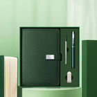 New Design Business High Grade Custom PU Leather Hardcover Thread <b>Sewing</b> Bound A5 100 Sheets Notebook Roller Pen <b>Box</b> for Gift - Product Image 3