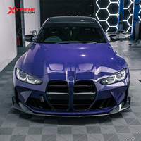 Grille centrale avant en fibre de carbone sèche XTREME style ST avec/sans ACC pour BMW G80 G81 M3 G82 G83 M4 2021-IN