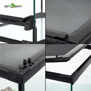 REPTIZOO 10.7 gallo 40.5 L verticale nero serbatoio rettile serpente recinto geco lucertola gabbie terrario di vetro tartaruga terrario - Product Image 5