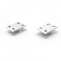 Étagère à clip pour miroir 2 pièces Type T Raccordement de fenêtre en verre fixe à angle droit 6 ~ 12mm Raccord en verre