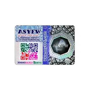 Custom Design Printing 3D Hologram Sticker Waterproof Security Holographic with 3D Relief Lithography Color Dual Track