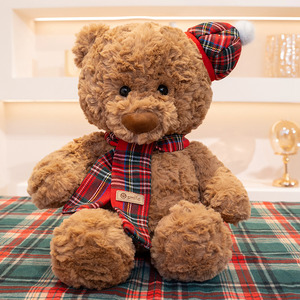 Mignon écharpe chapeau ours en peluche poupée pour envoyer à sa petite amie un cadeau d'anniversaire ours saint valentin en peluche jouet - Product Image 5