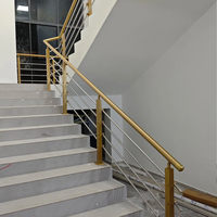 Tube carré en acier inoxydable 304 pour main courante, diamètre 1,5 et 2 pouces, design moderne, non soudé, pour escalier, balcon, terrasse