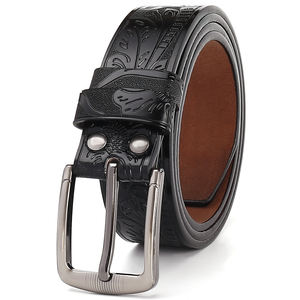 Atacado Moda Personalizado Cinto De Couro Genuíno Com Fivela De Liga Para Calças Jeans - Product Image 2