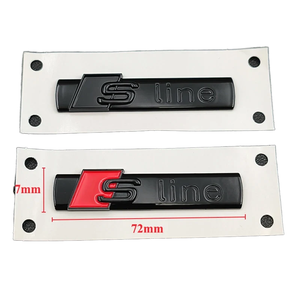 NUOYANING Lussuoso <span class=keywords><strong>Logo</strong></span> 3D in Metallo Nero <span class=keywords><strong>S</strong></span>-<span class=keywords><strong>Line</strong></span>, Adesivo per Parafango Auto per <span class=keywords><strong>Audi</strong></span> A1 A3 A4 A5 A6 Q2 Q5 Q7 Q3 S3 S4 S6 TT - Product Image 4