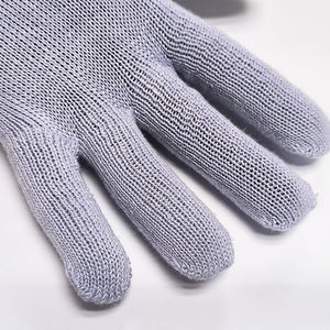 Eldiven tedarikçisi dize iplikler örgü örgü kış iş eldivenleri beyaz pamuk Polyester dize örgü Ultralight çalışma eldiven - Product Image 2