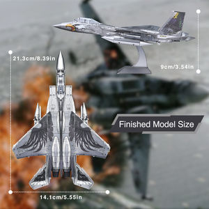 Piececool F 15 Fighter Puzzle 3D in Metallo Moderno Kit Modello di Aereo Fai-da-Te Assemblaggio Dettagliato Regalo da Collezione per Adulti e Bambini - Product Image 2