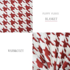 Manta de punto Jacquard 3D ligera y personalizada, forro polar esponjoso con estampado rojo Reversible, estilo moderno, suave, acogedor, cálido, regalo perfecto - Product Image 5