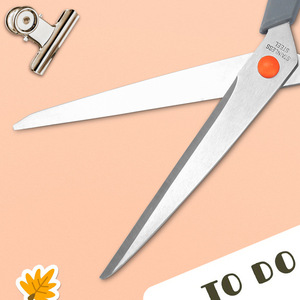 Stainless Steel Art Scissors Orange Gray Straight Head 20 Cm Home Office Paper Fabric Cutting Tools - Product Image 5