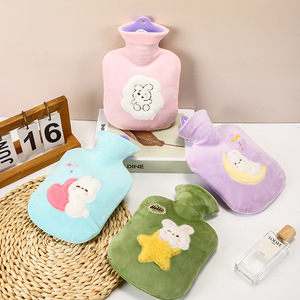 Cartoon Plush <b>Hot</b> <b>Water</b> <b>Bottle</b> With Cover Anti Explosion <b>For</b> Kids And Adults Stomach Hand Warmer Multiple Colors Available - Product Image 4