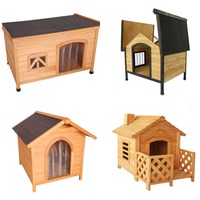 Chenil en bois pour chien Backyard Puppy Hut Abri intérieur pour animaux avec échelle et balcon