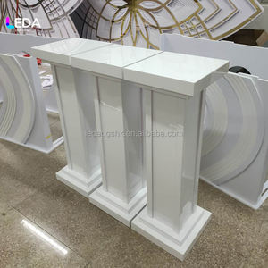 LEDA Party <b>Backdrop</b> Decoration Cake Plinth Wedding Events White Acrylic Cake <b>Stand</b> Pedestal - Product Image 2