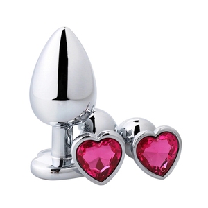 Jouets sexuels pour adultes en acier inoxydable, plusieurs couleurs, en forme <span class=keywords><strong>de</strong></span> cœur, <span class=keywords><strong>plug</strong></span> métallique, <span class=keywords><strong>anal</strong></span> - Product Image 1