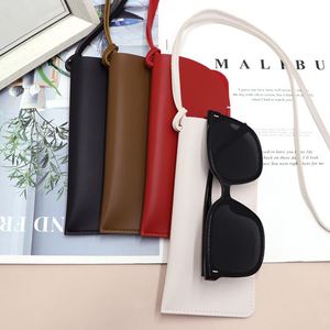Portable PU Eyeglass Holder Pouch Anti-Lost Neck Strap <b>Sunglasses</b> Case Pendant Bulk Stocked Gift for Summer Low Price - Product Image 4