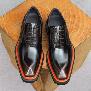 Chaussures en cuir véritable de style britannique, tendance, formelles, décontractées, <span class=keywords><strong>pour</strong></span> jeunes hommes, idéales <span class=keywords><strong>pour</strong></span> les trajets quotidiens, en cuir brillant - Product Image 2