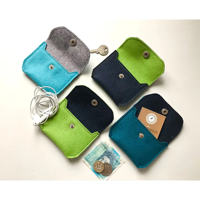 promotion felt wallet bag felt coin bag wool felt coin purses