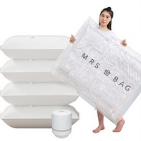 Vente directe usine – Sacs de compression sous vide anti-fuite en matériau PAPE pour literie et vêtements, réutilisables, livraison directe