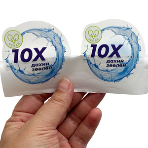 Etiquetas Adhesivas Parciales Promocionales para Botellas de Champú, Etiquetas Transparentes Troqueladas para Marketing de Cosméticos - Product Image 1