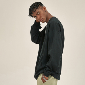 เสื้อยืดโอเวอร์ไซส์ผ้าฝ้าย305g เสื้อเชิ้ตแขนยาวพิมพ์ลายกราฟิกออกแบบได้เองเสื้อยืดโอเวอร์ไซส์ - Product Image 5