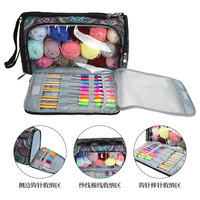 Charmkey – grand support de rangement pour fils, pour aiguilles, Crochet, Crochet, tricot, projet, accessoires de couture, organisateur de tricot, sac fourre-tout