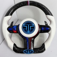 Volant en fibre de carbone forgé pour BMW F10 F11 F15 F18 F20 F23 F25 F30 F32 F35 F40 F80 E84 E87 E90 E92 E93, accessoires de voiture