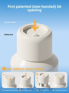 Bouteille d'eau isotherme en acier inoxydable 316 KEPO pour femmes - Isolation thermique de 12 heures, compacte, portable, grande capacité pour l'extérieur - Product Image 2
