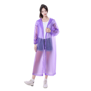 High Quality Custom Logo Printed Long Reusable EVA Waterproof Raincoat Classic Style for <strong>Poncho</strong> for <strong>Men</strong> Women Girls - Product Image 2
