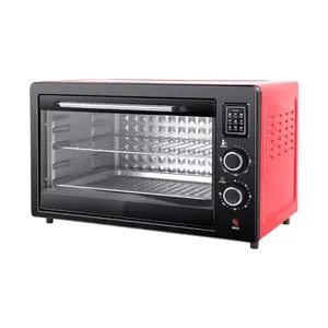 Oven pemanggang kue listrik otomatis multifungsi, pemanggang roti kapasitas besar 48L kustom gratis dengan piring panas