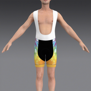 Cuissard ajusté pour homme Sprint Sports, imprimé tie-dye, anti-humidité, en spandex et polyester, longueur courte, pour le cyclisme - Product Image 1