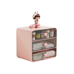 Organisateur de <span class=keywords><strong>bureau</strong></span> transparent avec <span class=keywords><strong>3</strong></span> <span class=keywords><strong>tiroirs</strong></span> Rectangle Home Office Storage Boxes - Product Image 3