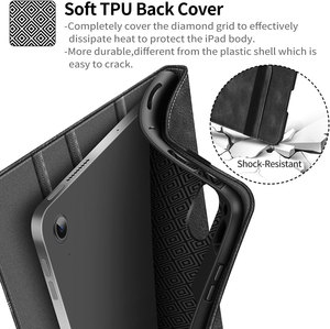 Pour étui en cuir végétalien iPad Air 10.2 M3 4e/5e/6e génération veille/réveil automatique multi-support porte-crayon poche - Product Image 4