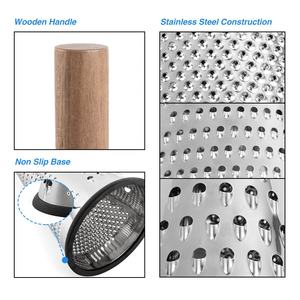 Cône de <span class=keywords><strong>cuisine</strong></span> râpe à fruits et légumes, broyeur à ail, <span class=keywords><strong>Mandoline</strong></span>, trancheur manuel, robot culinaire, manche <span class=keywords><strong>en</strong></span> <span class=keywords><strong>bois</strong></span> - Product Image 5
