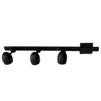 44 pulgadas AC 110/220V AC Color negro 6,5 W GU10 LED Track Lights Sistema de 3 cables Spot Light Fixture para tienda de ropa de supermercado