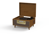 Tourne-disque vinyle haute fidélité avec haut-parleurs intégrés, préampli phono, cartouche magnétique pour construction en bois 5.1