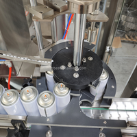 Machine de capsulage automatique pneumatique pour bouteilles et aérosols en acier inoxydable, avec moteur à pompe haute précision, pour métal et plastique