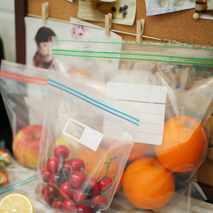 Cheap Self Adhesive Resealable Fridge <b>Freezer</b> Ldpe Double Zipper <b>Bag</b> - Product Image 3