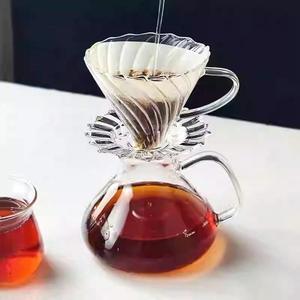 ชุดกาแฟแก้วพร้อมกาน้ำแบบมีขีดบอกปริมาตร ถ้วยชิมกาแฟ ที่กรอง V60 พร้อมด้ามจับสำหรับชงและเสิร์ฟ - Product Image 3